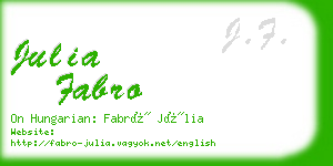 julia fabro business card